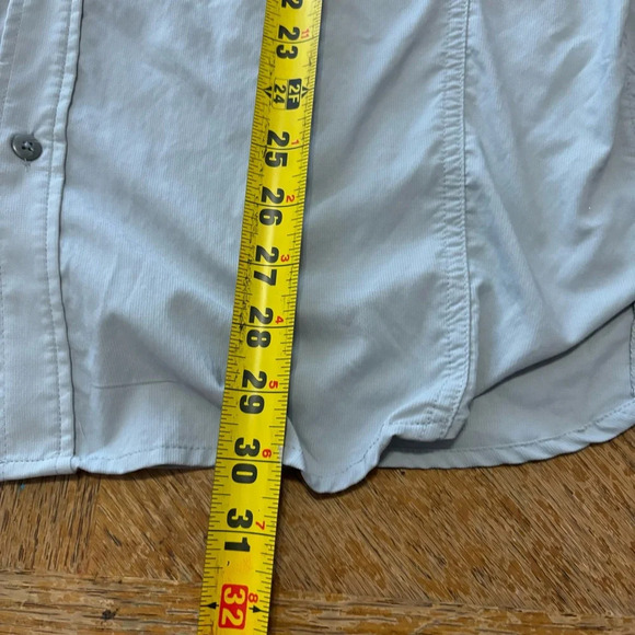 REI Co-op Light Blue Short Sleeve Button Down Pockets Hiking Fishing Casual XL - Picture 4 of 5